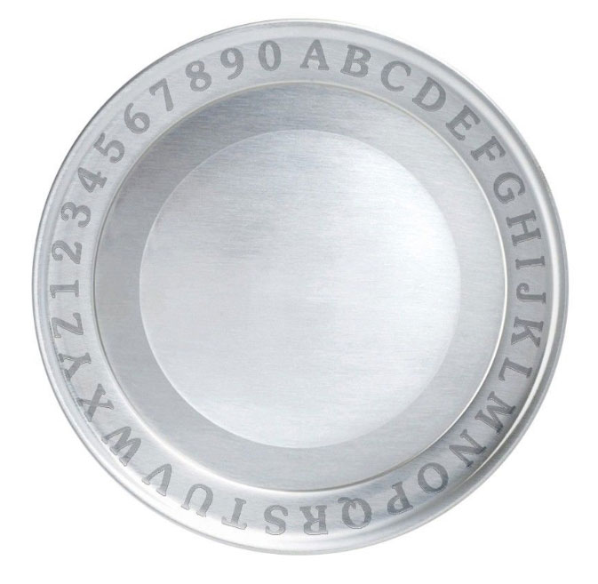 Pewter A B C Motif Child’s Plate