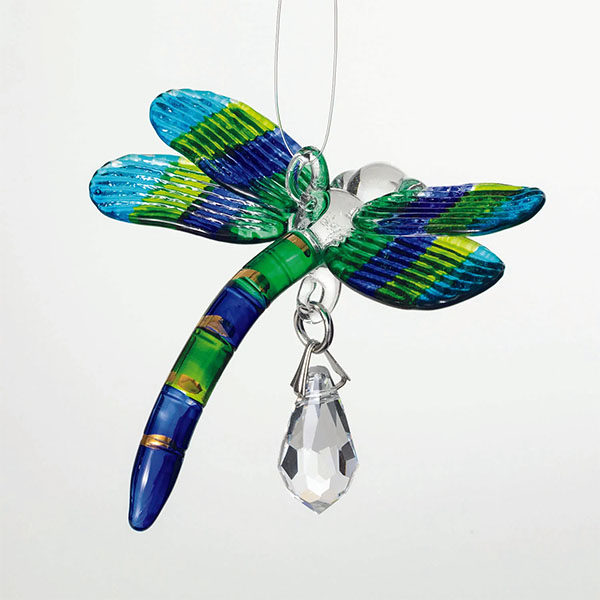 Fantasy Glass Suncatcher - Dragonfly, Peacock