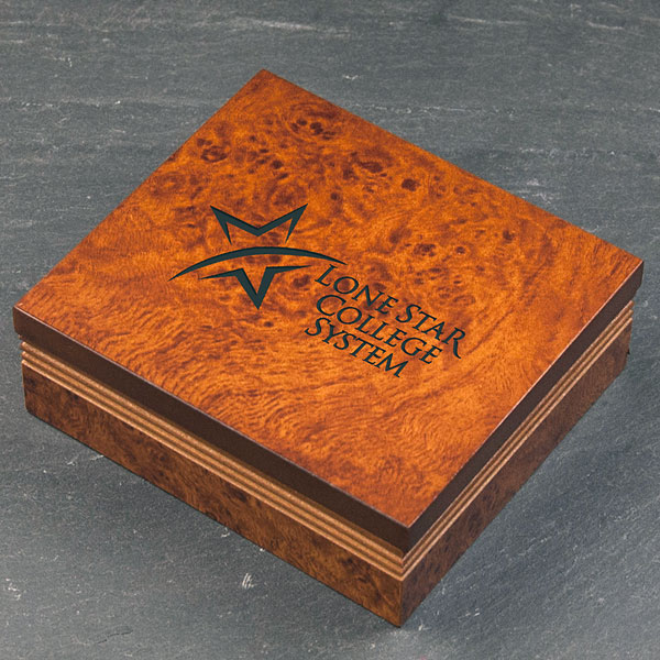Burlwood Finished Bureau Boxes