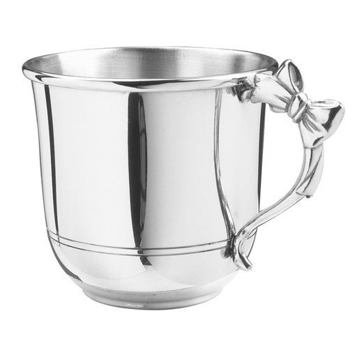 Pewter Bow Handle Baby Cup